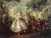 LANCRET, Nicolas Mademoiselle de Camargo Dancing g oil